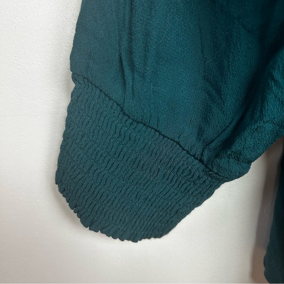 In Every Story Emerald Green Long Sleeve Blouse 2X - Picture 4 of 5